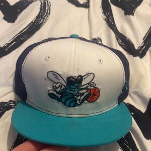 New Era White and Teal Cap with Hornet Logo